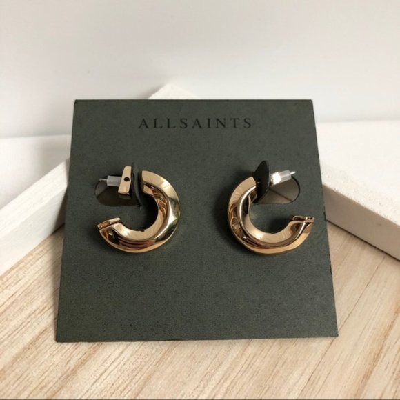 All Saints Jewelry - All Saints hexagon huggie hoop earrings - new
